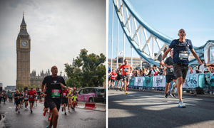 Firefighter Matt Wainwright running in London