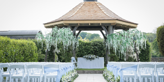 Ceremony setting at Selden Barn