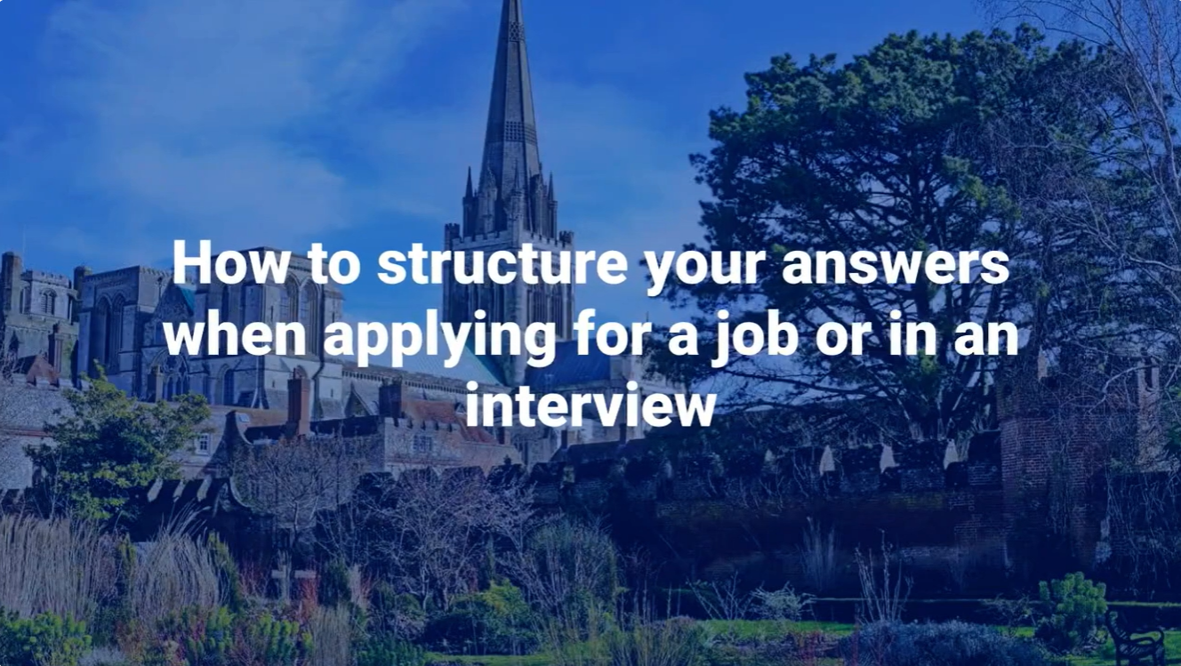 Video: Help and advice when applying for a role