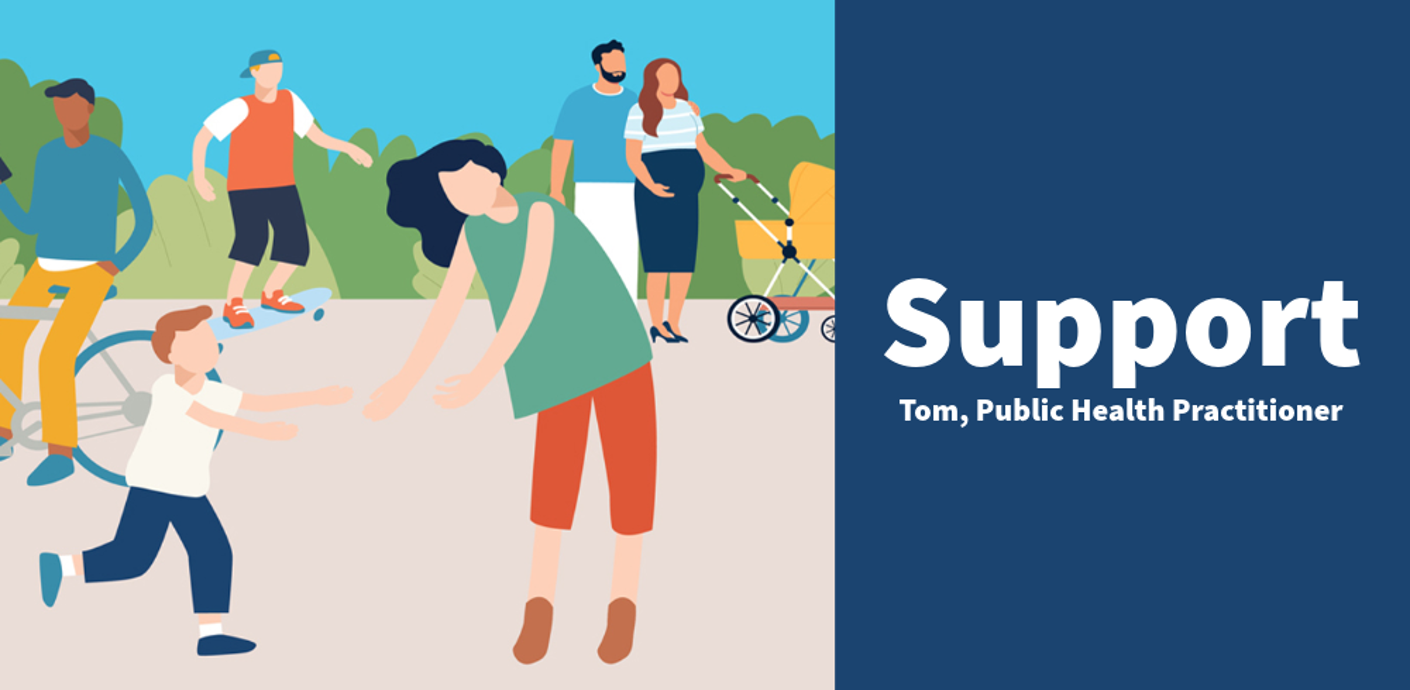 Video still image - Tom Public Health Practitioner Support.