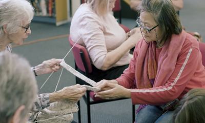 Knit and natter group of women