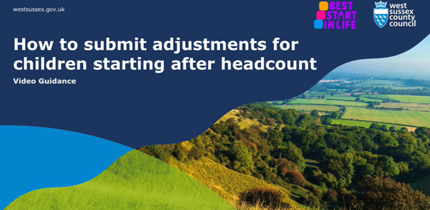 How to submit adjustments for children starting after headcount