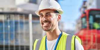 Older, male, caucasian, happy. Shaking hands with client