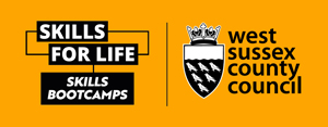 Skills for life - skills bootcamp and West Sussex County Council logos