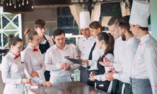 A group of waiters 